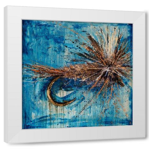 Adams Parachute Fly White Modern Wood Framed Art Print by Monahan, Jodi