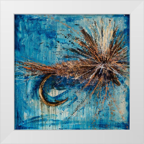 Adams Parachute Fly White Modern Wood Framed Art Print by Monahan, Jodi