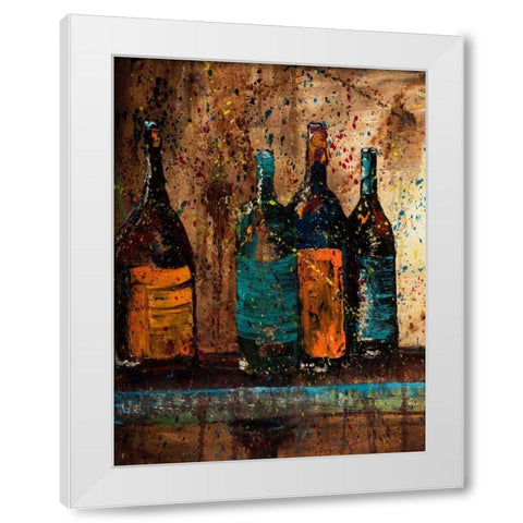 Wine Vino Wine I White Modern Wood Framed Art Print by Monahan, Jodi