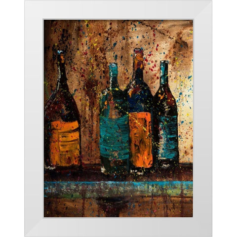 Wine Vino Wine I White Modern Wood Framed Art Print by Monahan, Jodi