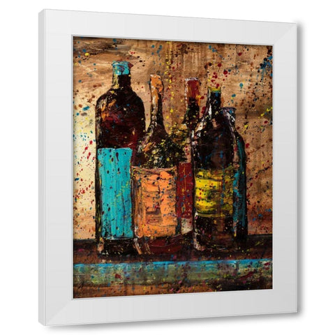 Wine Vino Wine II White Modern Wood Framed Art Print by Monahan, Jodi