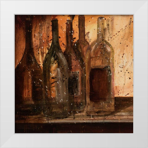 Table of Five I White Modern Wood Framed Art Print by Monahan, Jodi