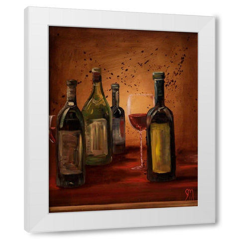 Glass of Wine White Modern Wood Framed Art Print by Monahan, Jodi