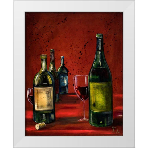 Second Glass White Modern Wood Framed Art Print by Monahan, Jodi