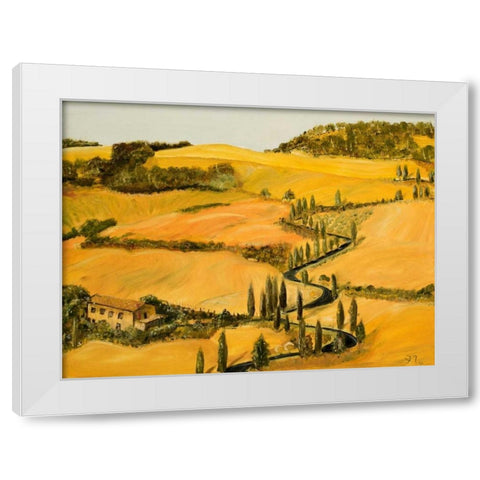 Tuscan Fall White Modern Wood Framed Art Print by Monahan, Jodi