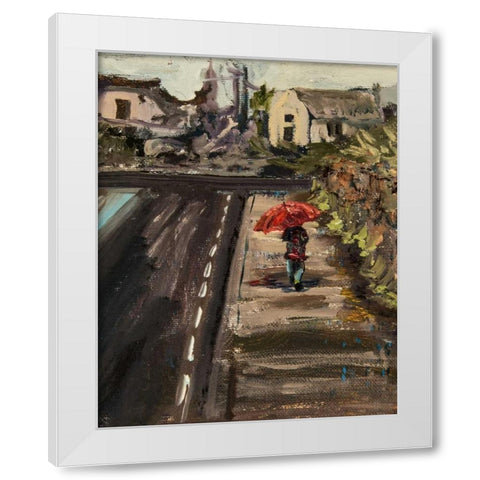 Irish Rain White Modern Wood Framed Art Print by Monahan, Jodi