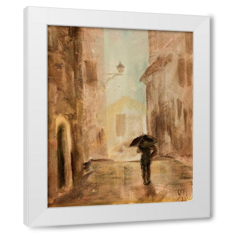 Love the Rain White Modern Wood Framed Art Print by Monahan, Jodi