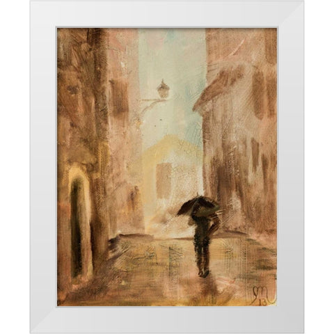 Love the Rain White Modern Wood Framed Art Print by Monahan, Jodi