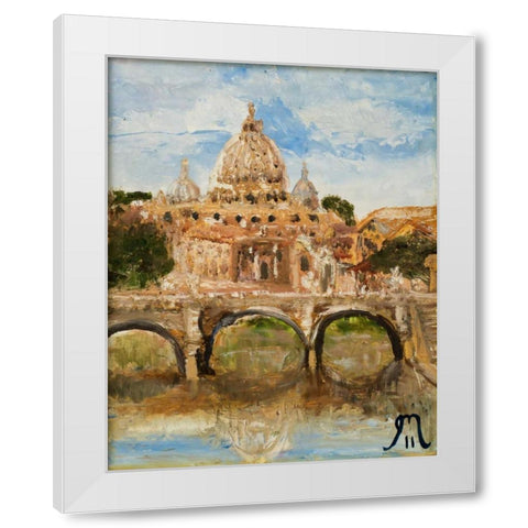 Italian City White Modern Wood Framed Art Print by Monahan, Jodi
