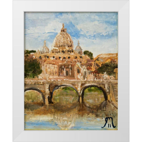 Italian City White Modern Wood Framed Art Print by Monahan, Jodi