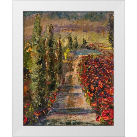 Poppy Road White Modern Wood Framed Art Print by Monahan, Jodi