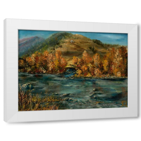Fall Comes White Modern Wood Framed Art Print by Monahan, Jodi