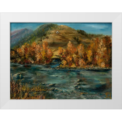 Fall Comes White Modern Wood Framed Art Print by Monahan, Jodi