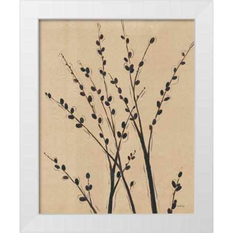 Platinum Shadow II White Modern Wood Framed Art Print by Martin, Cheryl