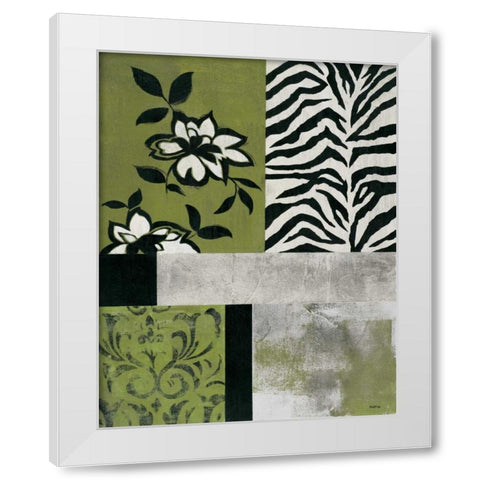 Playing with Patterns I White Modern Wood Framed Art Print by Martin, Cheryl