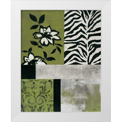 Playing with Patterns I White Modern Wood Framed Art Print by Martin, Cheryl