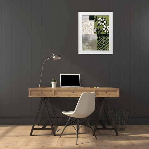 Playing with Patterns II White Modern Wood Framed Art Print by Martin, Cheryl