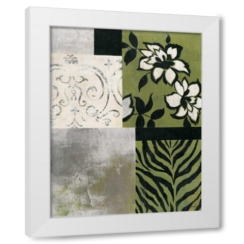 Playing with Patterns II White Modern Wood Framed Art Print by Martin, Cheryl