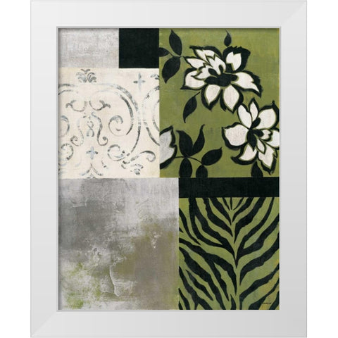 Playing with Patterns II White Modern Wood Framed Art Print by Martin, Cheryl