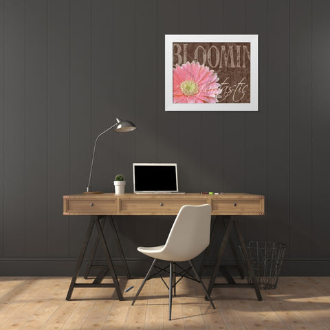 Gerbera I White Modern Wood Framed Art Print by Murray, Sylvia