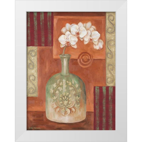 Orchid I White Modern Wood Framed Art Print by Misa, Eva