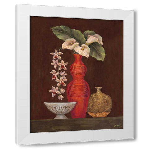 White Calla Lilies White Modern Wood Framed Art Print by Misa, Eva