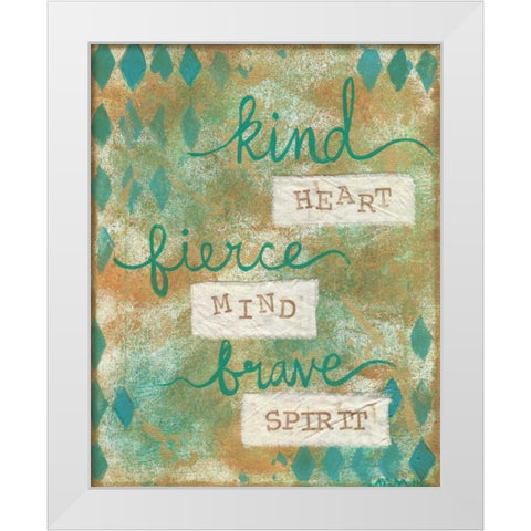 Kind Heart White Modern Wood Framed Art Print by Martin, Monica