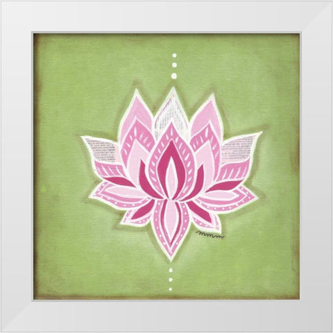 Lotus Flower White Modern Wood Framed Art Print by Martin, Monica
