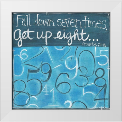 Fall Down White Modern Wood Framed Art Print by Martin, Monica