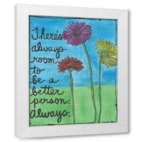 Always Room White Modern Wood Framed Art Print by Martin, Monica