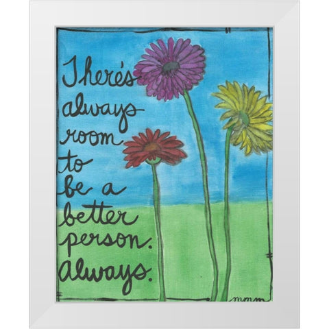 Always Room White Modern Wood Framed Art Print by Martin, Monica
