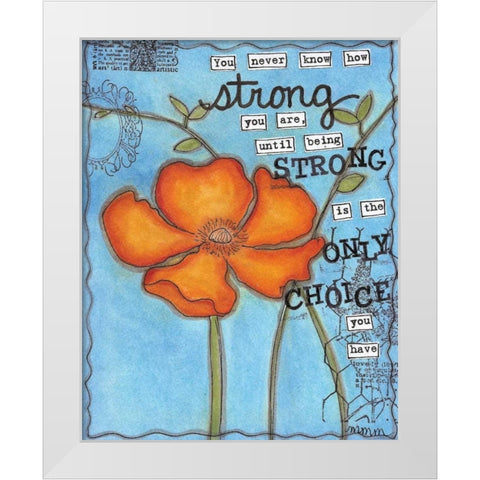 Strong White Modern Wood Framed Art Print by Martin, Monica