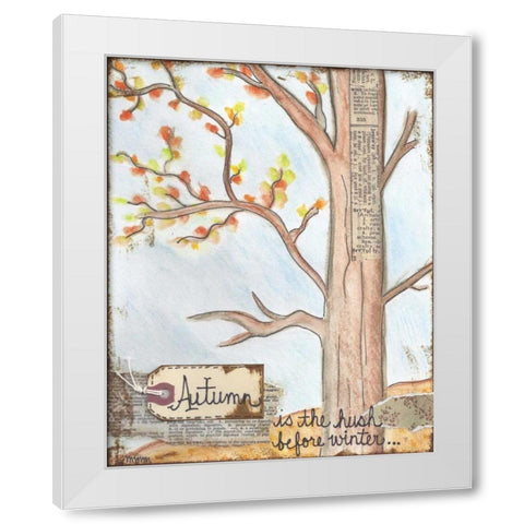 Autumn White Modern Wood Framed Art Print by Martin, Monica