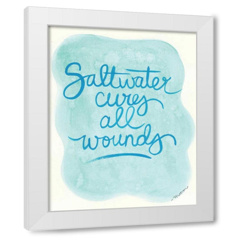 Saltwater White Modern Wood Framed Art Print by Martin, Monica