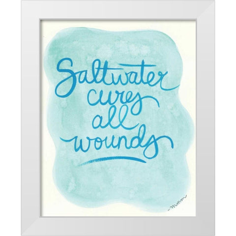 Saltwater White Modern Wood Framed Art Print by Martin, Monica