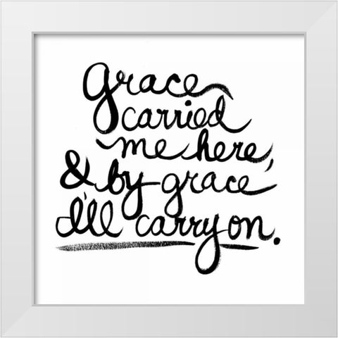 Grace White Modern Wood Framed Art Print by Martin, Monica