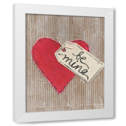 Be Mine White Modern Wood Framed Art Print by Martin, Monica