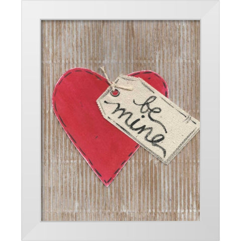 Be Mine White Modern Wood Framed Art Print by Martin, Monica