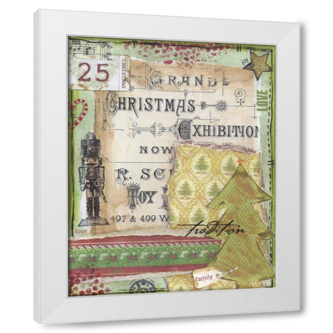 Holiday Tradition White Modern Wood Framed Art Print by Martin, Monica