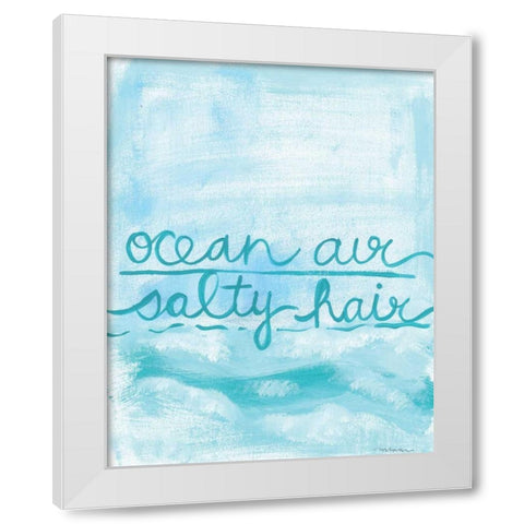 Ocean Air White Modern Wood Framed Art Print by Martin, Monica
