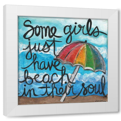 Some Girls White Modern Wood Framed Art Print by Martin, Monica