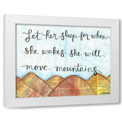 Let Her Sleep White Modern Wood Framed Art Print by Martin, Monica