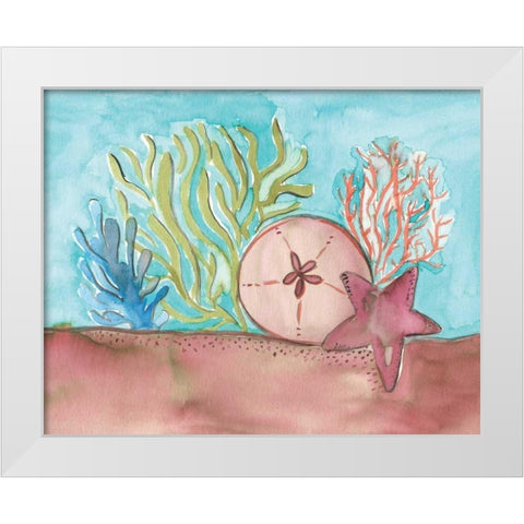 Underwater II White Modern Wood Framed Art Print by Martin, Monica