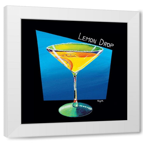 Lemon Drop White Modern Wood Framed Art Print by Naylor, Mary
