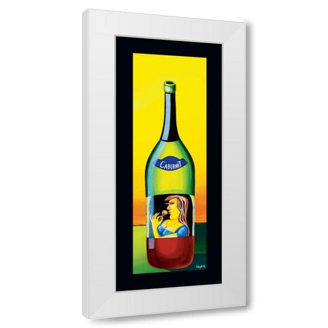 Cabernet White Modern Wood Framed Art Print by Naylor, Mary