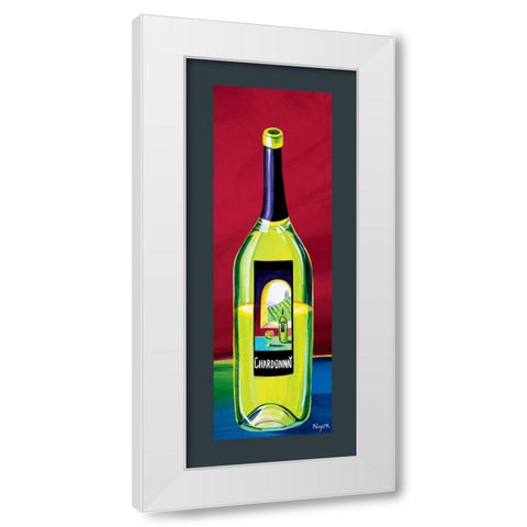 Chardonnay White Modern Wood Framed Art Print by Naylor, Mary