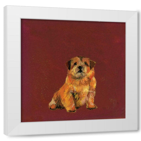 Mans Best Friend I White Modern Wood Framed Art Print by Nicholas, Debbie