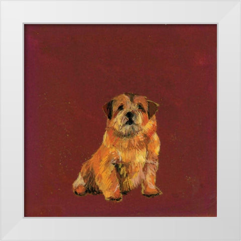 Mans Best Friend I White Modern Wood Framed Art Print by Nicholas, Debbie