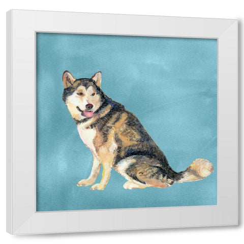 Mans Best Friend II White Modern Wood Framed Art Print by Nicholas, Debbie