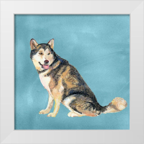 Mans Best Friend II White Modern Wood Framed Art Print by Nicholas, Debbie